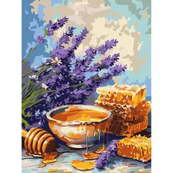 Купити Картина за номерами "Лаванда та мед" ©art_selena_ua KHO3377, 30х40 см Картина за номерами "Лаванда та мед" ©art_selena_ua KHO3377, 30х40 см