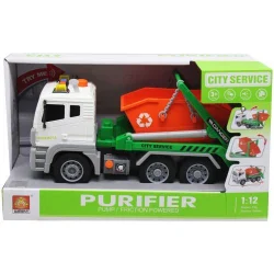 Купити Машинка "Спецтехніка: Будівельний сміттєвоз", світло, звук Машинка "Спецтехніка: Будівельний сміттєвоз", світло, звук
