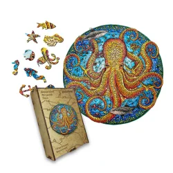 Купити Пазл дерев'яний Гігантський Восьминіг, А5, Картонна коробка Пазл дерев'яний Гігантський Восьминіг, А5, Картонна коробка